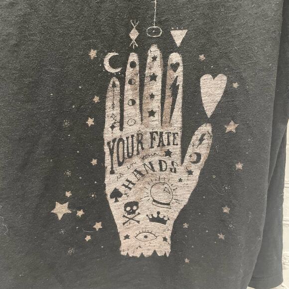 Torrid Slub Knit Graphic Tee ‘Your Fate Is In Your Hands’ Size 0X - Picture 5 of 5